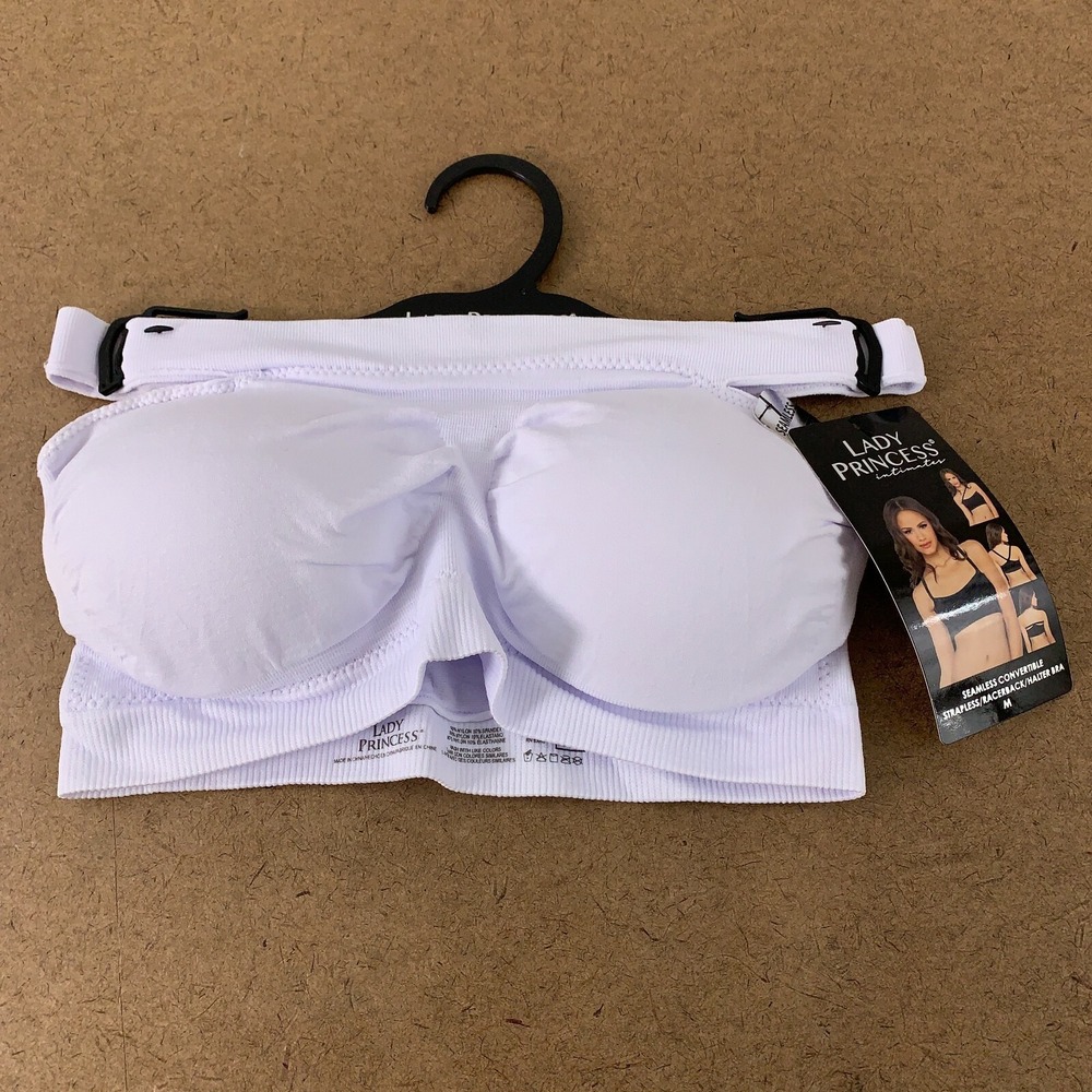 Lady Princess Juniors Size Medium Seamless Convertible Strapless Halter Bra NWT